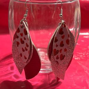 Faux leather earrings